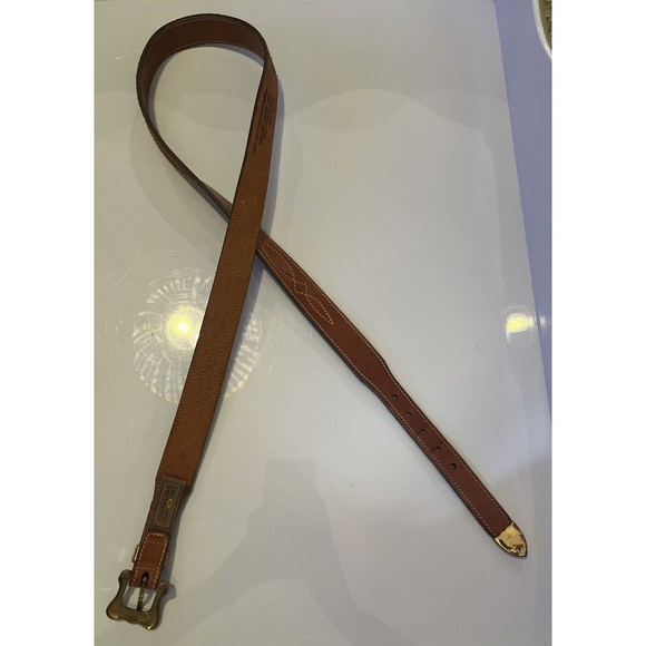 TRAFALGAR Latico Leather Western Belt w/ Brass Buckle & Tip Size 36 - Picture 11 of 14
